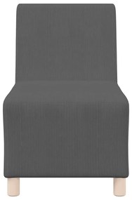 sötétszürke kordbársony szövet kanapéfotel 55 cm
