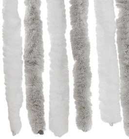 világosszürke és fehér zsenília rovarfüggöny 100x200 cm