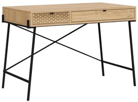 Íróasztal tölgyfa dekorral 60x110 cm Ecrin – Marckeric