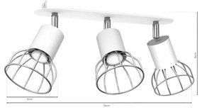 Spotlámpa DANTE 3xGU10/25W/230V fehér/fényezett króm
