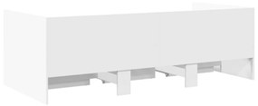 fehér kanapéágy fiókkal matrac nélkül 75x190 cm