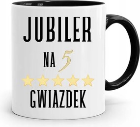 Ékszerésznek Fekete Ékszer Bögre 5 Csillagos, fényképes nyomattal