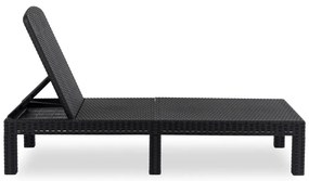 Műrattan napozóágy Fekete Színben. ARIZONA