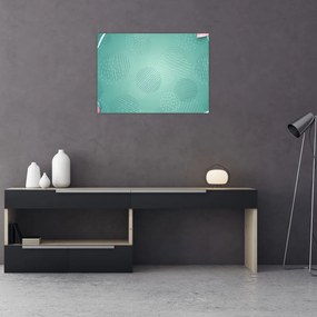 Kép - Körök virággal (üvegen) (70x50 cm)