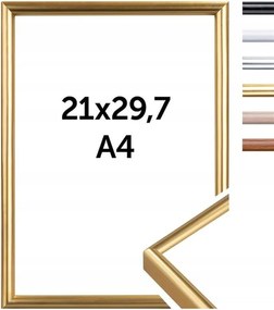 Doerr New York Arany 21x29,7 cm, A4-es képkeret (paszpartu 15x20 cm-hez)