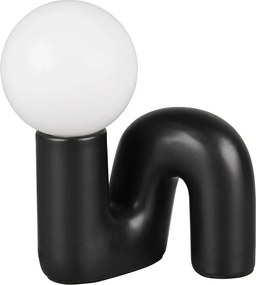 Fekete kerámia asztali lámpa (magasság 21,5 cm) Quinn – Reality