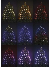 LED RGB Karácsonyi kültéri lánc 120xLED/72 mód 15m IP44 + távirányító