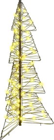 vidaXL Karácsonyfa 100 LED-del Meleg fehér 120 cm Rattan