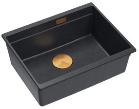 gránit mosogató Logan 100 Black Metallic