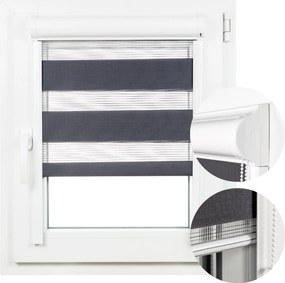 Roló Éjjel-Nappal Kazettás Non-invazív Zebra 94x220 Gyors összeszerelés