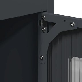 Highboard antracit 68x39x123 cm Acél