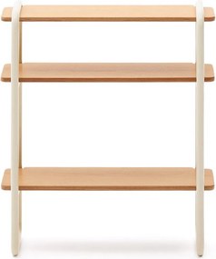 Bézs-natúr színű függő gyerek könyvespolc kőrisfa dekorral 60x70x28 cm Tinn – Kave Home