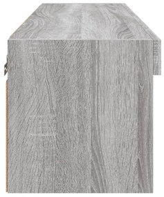 szürke sonoma színű TV-szekrény LED-világítással 80x30x30 cm