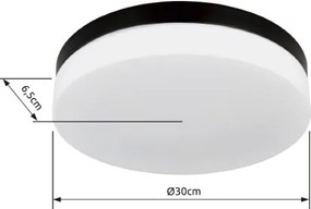 Globo 32113B Kültéri könnyű alumínium fekete matt, üveg fehér, IP44, ø: 300mm, M:65mm, fényforrás nélkül szállítva 3x E27 ILLU 40W 230V