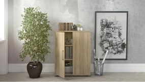 Natúr színű moduláris könyvespolc tölgyfa dekorral 89x113 cm Prima – Tvilum