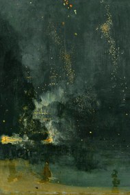 Festmény reprodukció Nocturne in Black & Gold (The Fallen Rocket) - James McNeill Whistler, (26.7 x 40 cm)