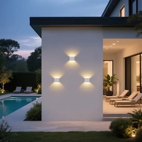 Brilagi - DONNANI kültéri LED fali lámpa, 5 W, 230 V, 10 cm, fehér, IP44
