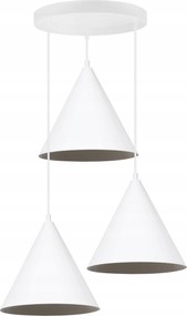 Mennyezeti Lámpa Függeszték Csillár Loft Modern Fehér Kúp 3X25CM E27