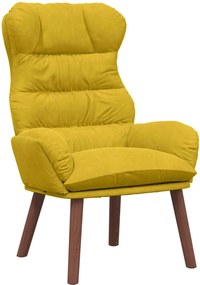 vidaXL karosszék Sárga 69 x 74 x 93 cm Bársony