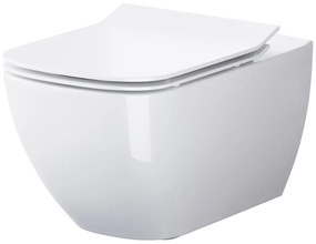 Zestaw Cersanit Virgo miska WC wisząca CleanOn z deską wolnoopadającą biały S701-427