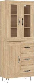 vidaXL sonoma tölgy szerelt fa magasszekrény 69,5 x 34 x 180 cm