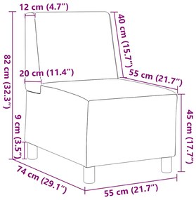 fekete göndör gyapjúszerű szövetből kanapé szék 55 cm