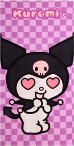 Hello Kitty Kuromi Heart fürdőlepedő, strand törölköző 70x140cm (Fast Dry)