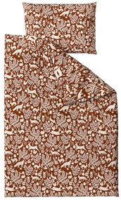 Mikroszálas ágyneműhuzat FOREST ANIMALS barna Ágyneműhuzat mérete: 2 db 70 x 90 cm | 200 x 220 cm