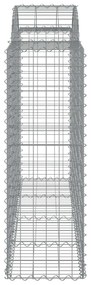 14 db íves horganyzott vas gabion kosár 200x50x120/140 cm