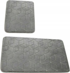 Fürdőszobaszőnyeg Sumba Világosszürke Csúszásgátló Szett 2 részes