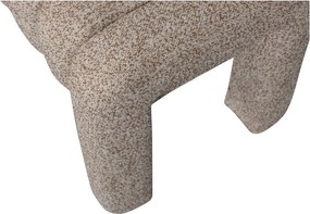 Világosbarna buklé párnázott pad Frex – WOOOD