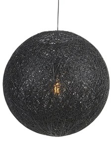 Rusztikus lógólámpa fekete 60 cm - Corda