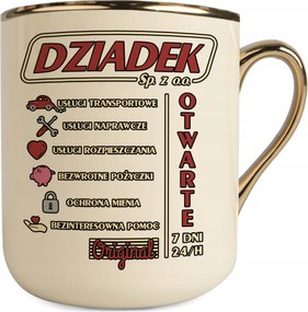 Bögre Krém-arany Nagypapa Állatkert Ajándék Nagypapa Nap Nagypapa