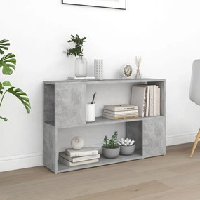 betonszürke szerelt fa könyvszekrény 100 x 24 x 63 cm