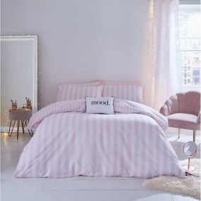 Fehér-rózsaszín egyszemélyes ágyneműhuzat 135x200 cm Stripe Tease – Sassy B