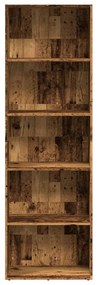 antik fa színű szerelt fa könyvespolc 60 x 30 x 189 cm