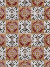 Fotótapéta Négyzet alakú növényi csempe kör geometria 184x254 vinil +ragasztó