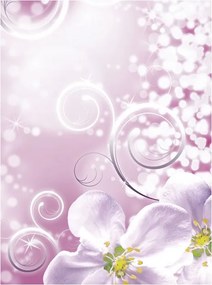 Fotótapéta Ezüst Virágok Tavasz Absztrakt Elegancia 184x254 vinil +ragasztó