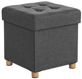 OTO lábas tárolós puff, 38x38x40cm, antracit SongmicsHome