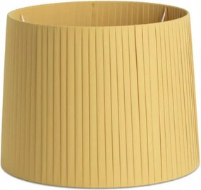 Faro sárga színű pliszírozott textil lámpaernyő, átmérő 400 mm, magasság 300 mm