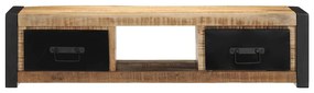 TV szekrény 100x30x25 cm tömör durva fa Mango