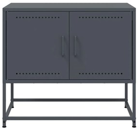 antracitszürke acél TV-szekrény 68,5x39x60,5 cm