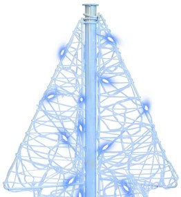 vidaXL Karácsonyfa 100 LED-del Kék 120 cm Akril