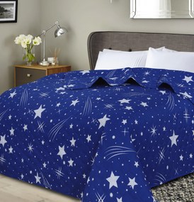 Ágytakaró mintával NIGHT SKY, kék Méret: 170 x 210 cm