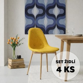 Avenberg RIVA Étkezőszék szett - 4db, sárga