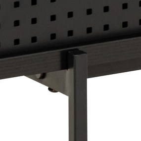 Fekete TV-állvány kőrisfa dekorral 180x44,5 cm Angus – Actona