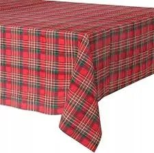 Karácsonyi Asztalterítő Piros Kockás Zöld 130x180 Foltálló Karácsonyi Kockás