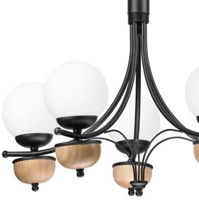 Brilagi - LED Csillár láncon COTTAGE 5xG9/40W/230V bükkfa/fehér