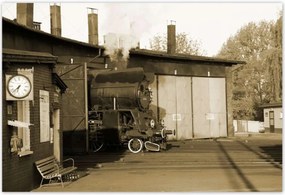 Poszterek 200x135 Gőzmozdony Ol 49-69 Szépia