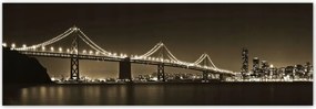 Fotótapéták 312x104 Híd az éjszakában szépia